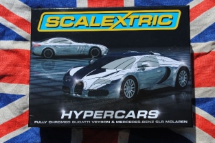 ScaleXtric C3169A  HYPERCAERS Full Chromed Bugatti Veyron & Mercedes-Benz S